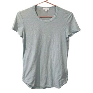 James Perse Light Blue-Green T-Shirt Size 2 Lightweight Cotton USA Pre-Owned
